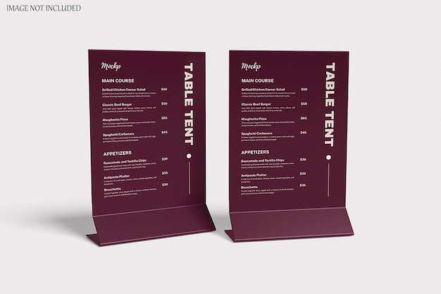 PSD table tent mockup