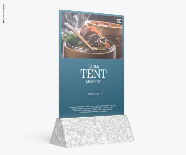 PSD table tent mockup