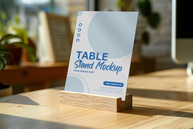 PSD table tent mockup