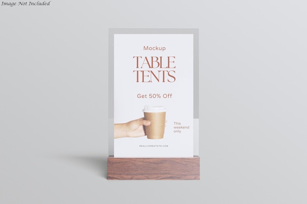 PSD table tents mockup