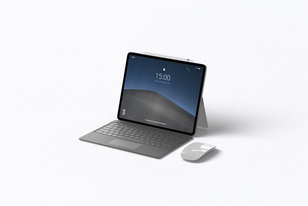 PSD tablet screen display for design presentations mockup