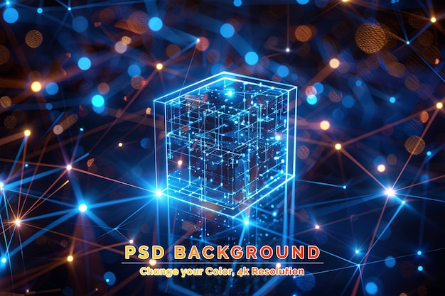 PSD technology block chain network connection big data visualization