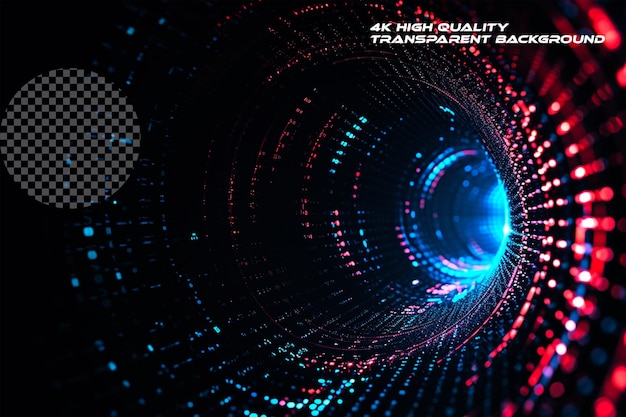 PSD technology circles for digital conceptstransparent background