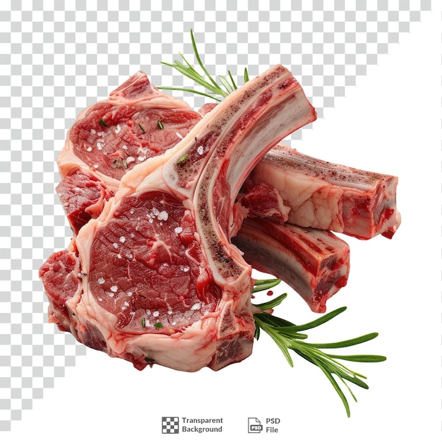 PSD tender lamb chops transparent background