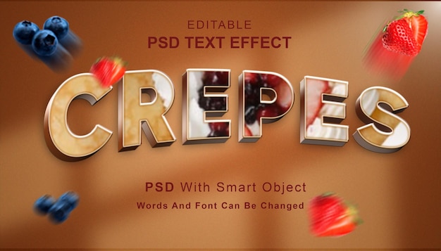 PSD text effect crepes