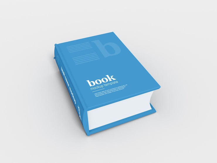 PSD thick hardcover book cover mockup