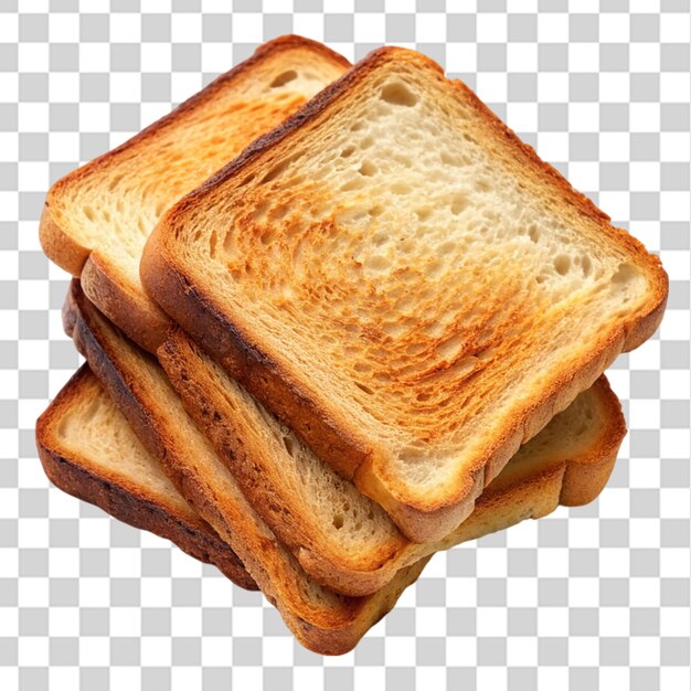 PSD toasted bread isolated on transparent background