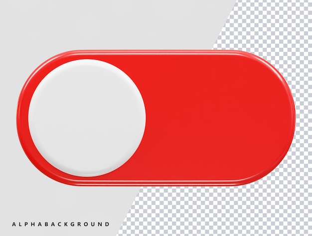 toggle switch icon 3d rendering vector illustration