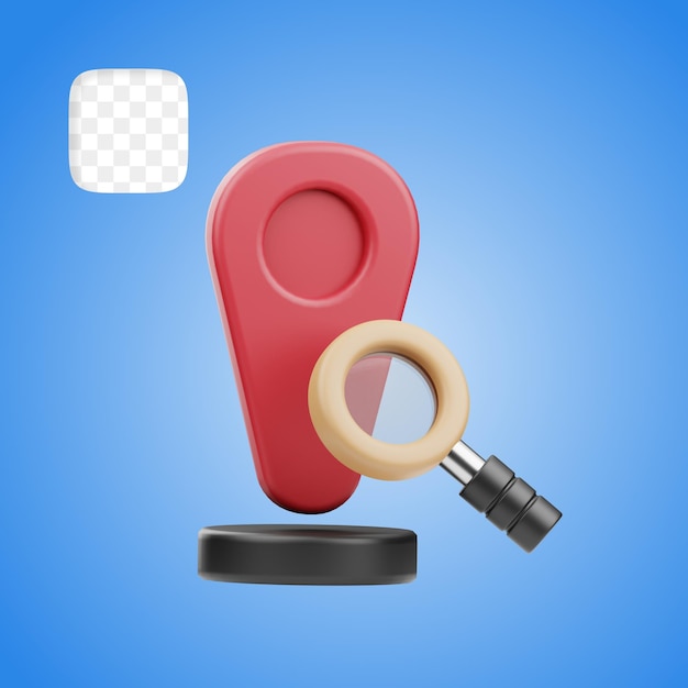 PSD tracking 3d illustration