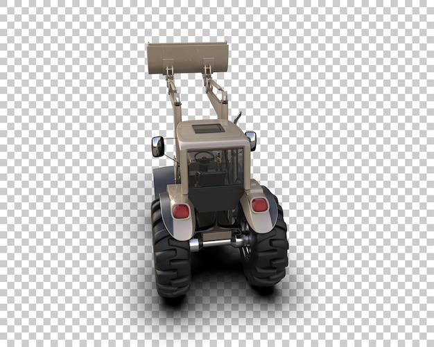PSD tractor isolated on background 3d rendering illustration