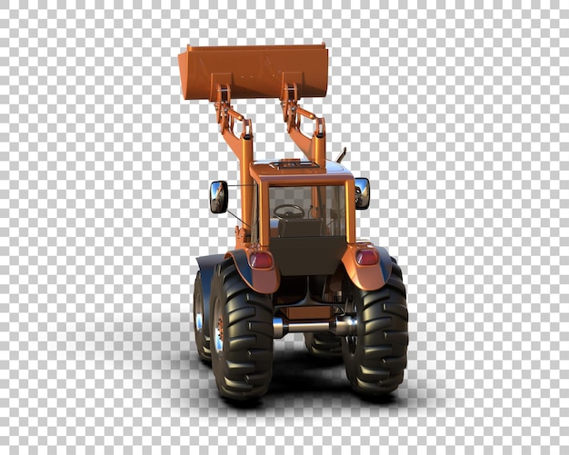 PSD tractor isolated on background 3d rendering illustration