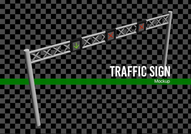 PSD traffic sign mockup