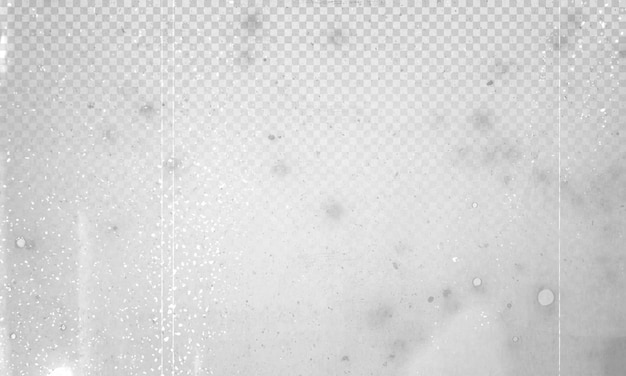 PSD a transparent background with bubbles and drops of water