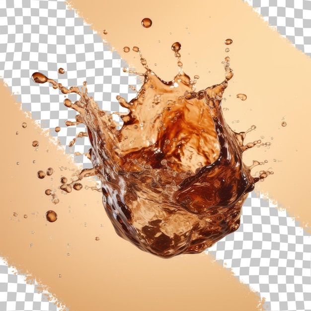 PSD transparent background with soda splashing