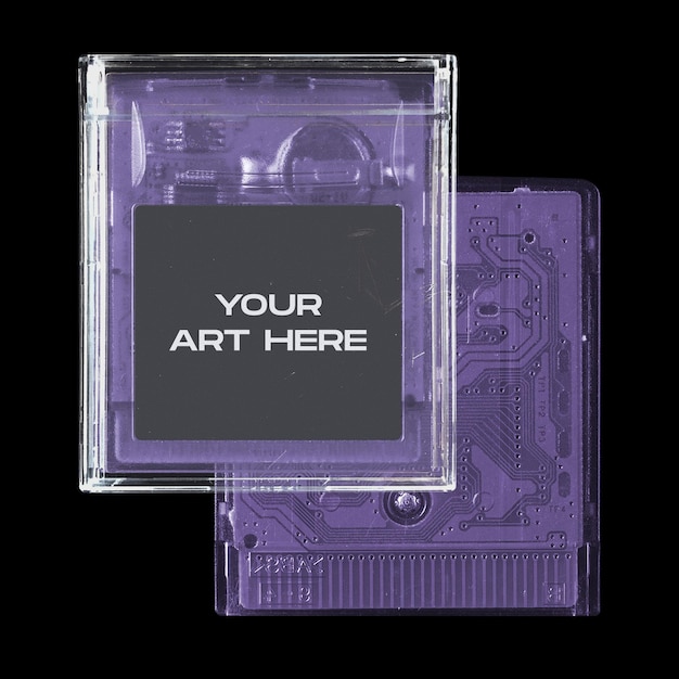 PSD transparent game card mockup