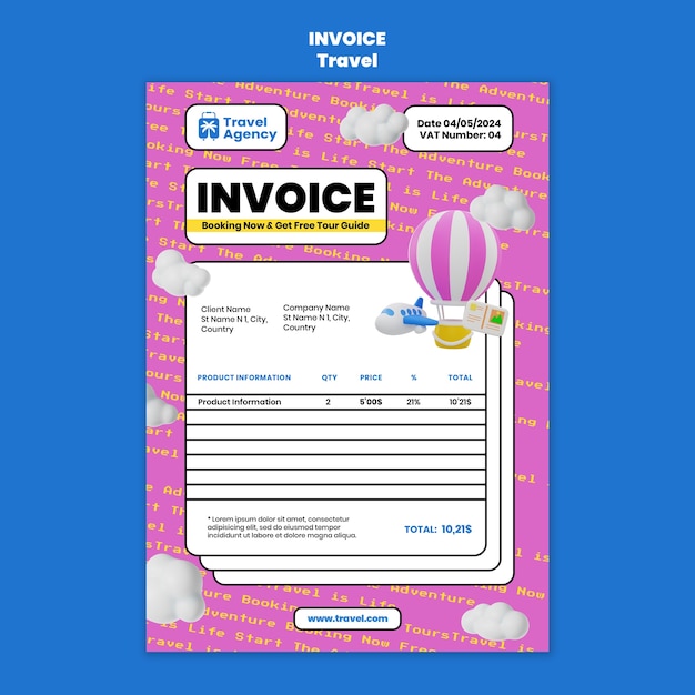 PSD travel template design