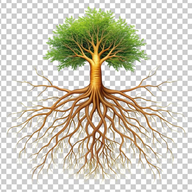 PSD tree of life with the roots on transparent background