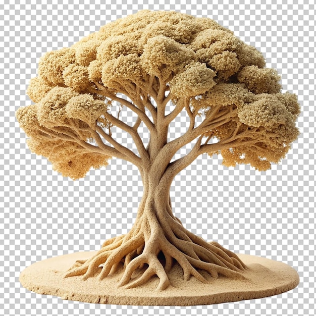 PSD tree made with sand