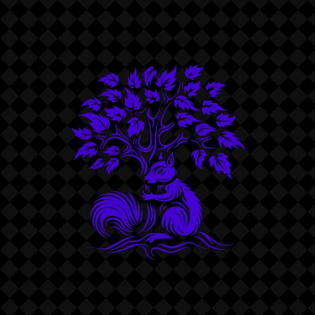 PSD a tree with the name of the tree on it