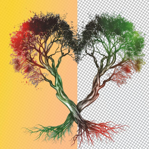 PSD a tree with the word love on it