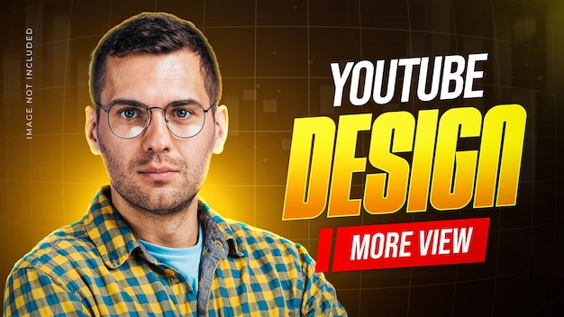 PSD trendy youtube thumbnail design template