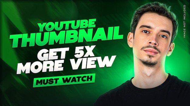 PSD trendy youtube thumbnail design templates