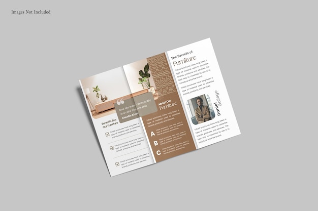 PSD trifold brochure mockup