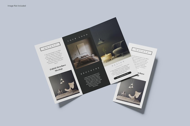 PSD trifold brochure mockup