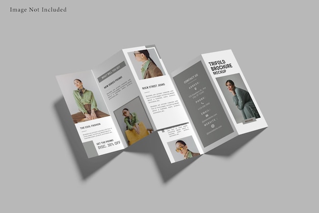 PSD trifold brochure mockup