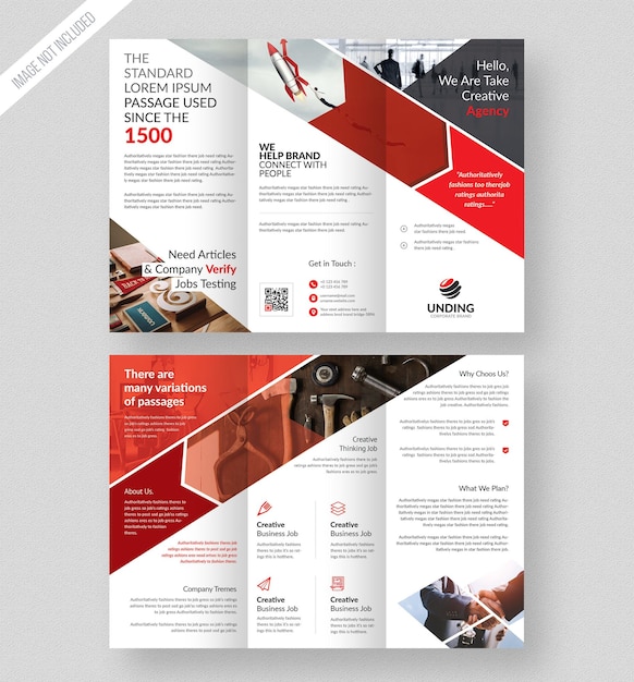 PSD trifold brochure psd template