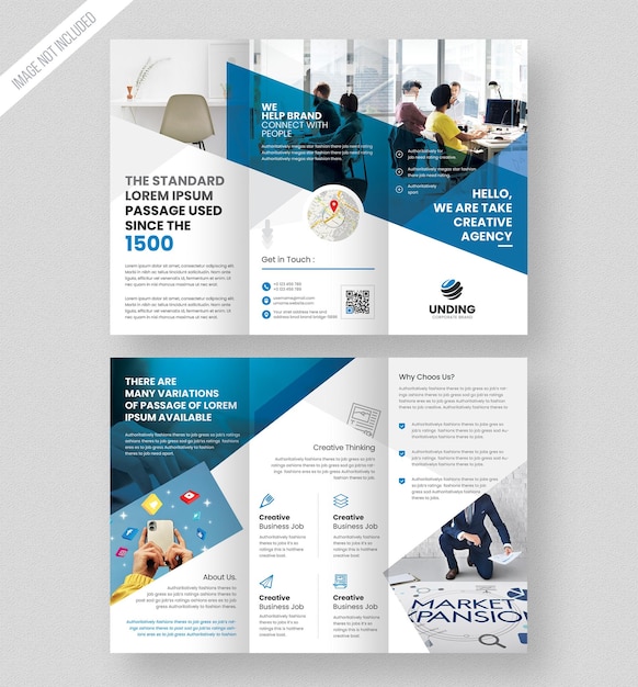 PSD trifold brochure template design psd