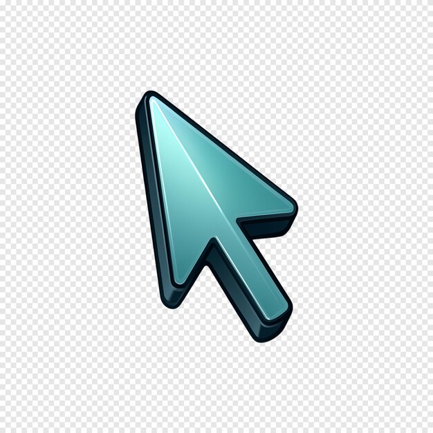 PSD turquoise 3d mouse cursor icon