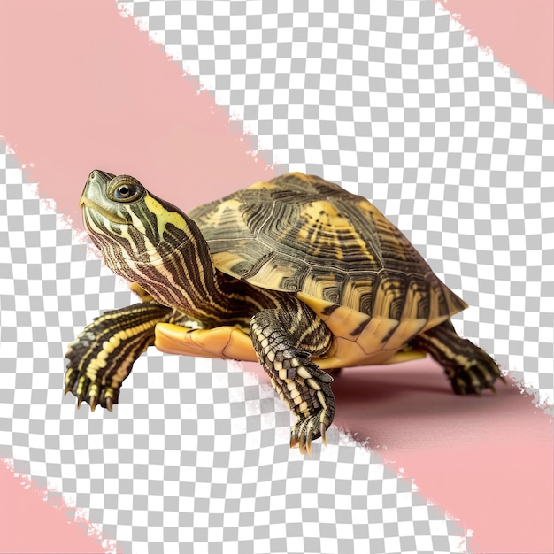 PSD a turtle is on a pink background with a pink background