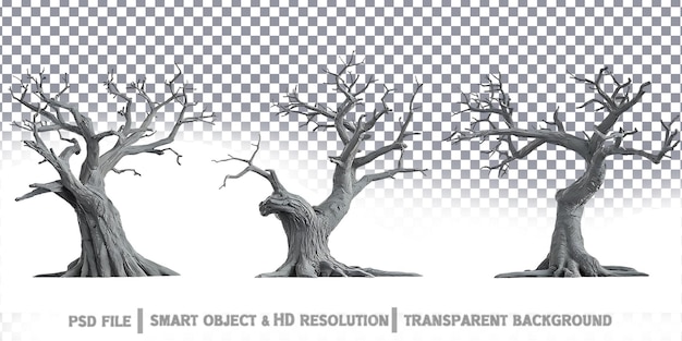 PSD twisted branches dramatic trees