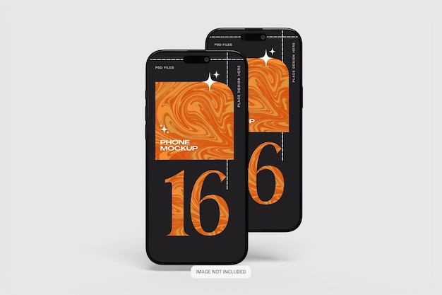 PSD two mobile device mockups for digital design presentation template