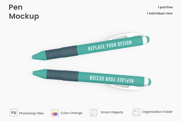 PSD two pens mockup premium psd