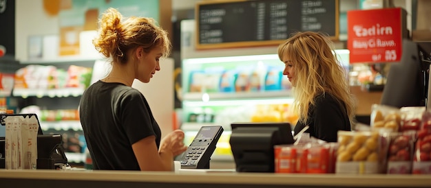 PSD two women at a counter