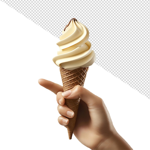PSD vanilla ice cream cone