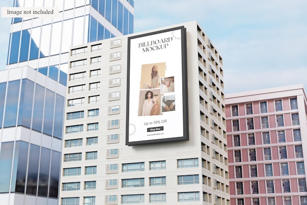 vertical billboard mockup for showcasing your design to clients