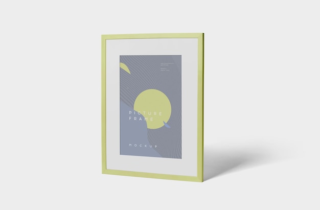 PSD vertical rectangular picture frame mockup