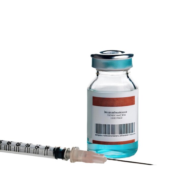 PSD a vial and syringe for injection