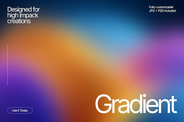 PSD vibrant gradient background for high impact creations