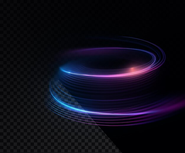 PSD vibrant neon light swirls