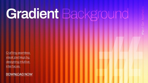 PSD vibrant striped gradient background for modern interfaces