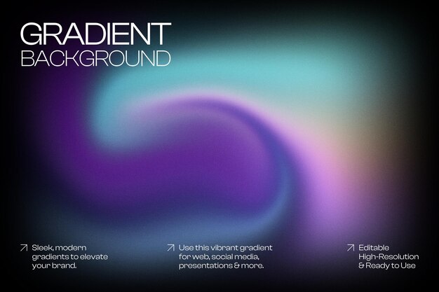 PSD vibrant swirling gradient background for modern branding