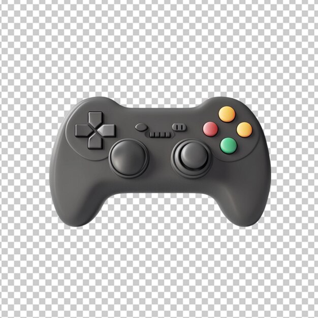 PSD view of 3d video game controller on transparent background