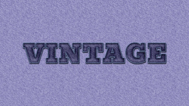 PSD vintage denim jeans text effect