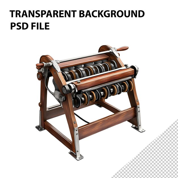 PSD vintage industrial roller machine