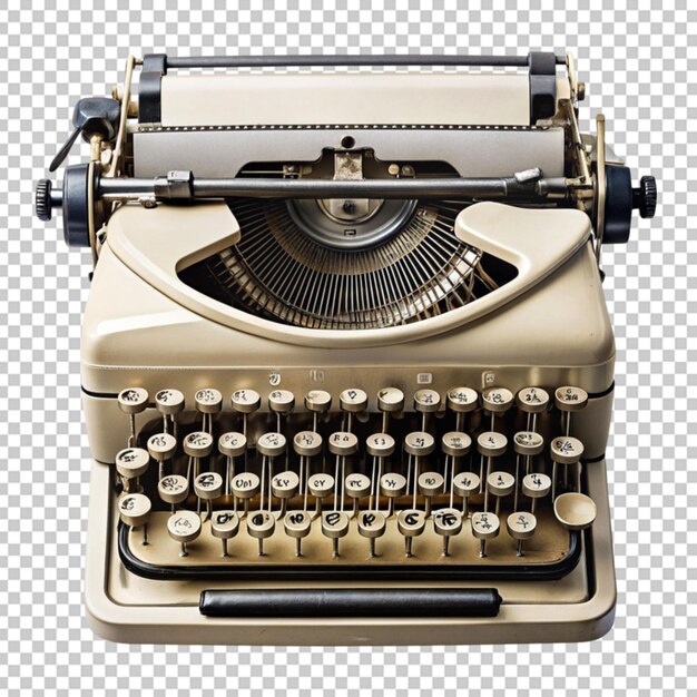 PSD vintage manual typewriter isolated