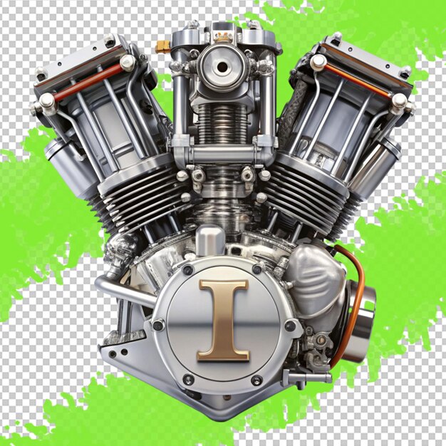 PSD vintage motorcycle engine template